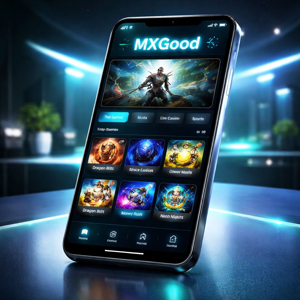 Interfaz de juego móvil MXGood en un smartphone para usuarios en México